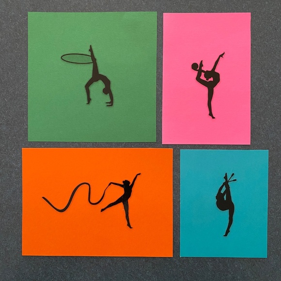 Rhythmic gymnastics stickers, 11 sets, for gift bags / team gifts / room decor - Picture 7 of 7